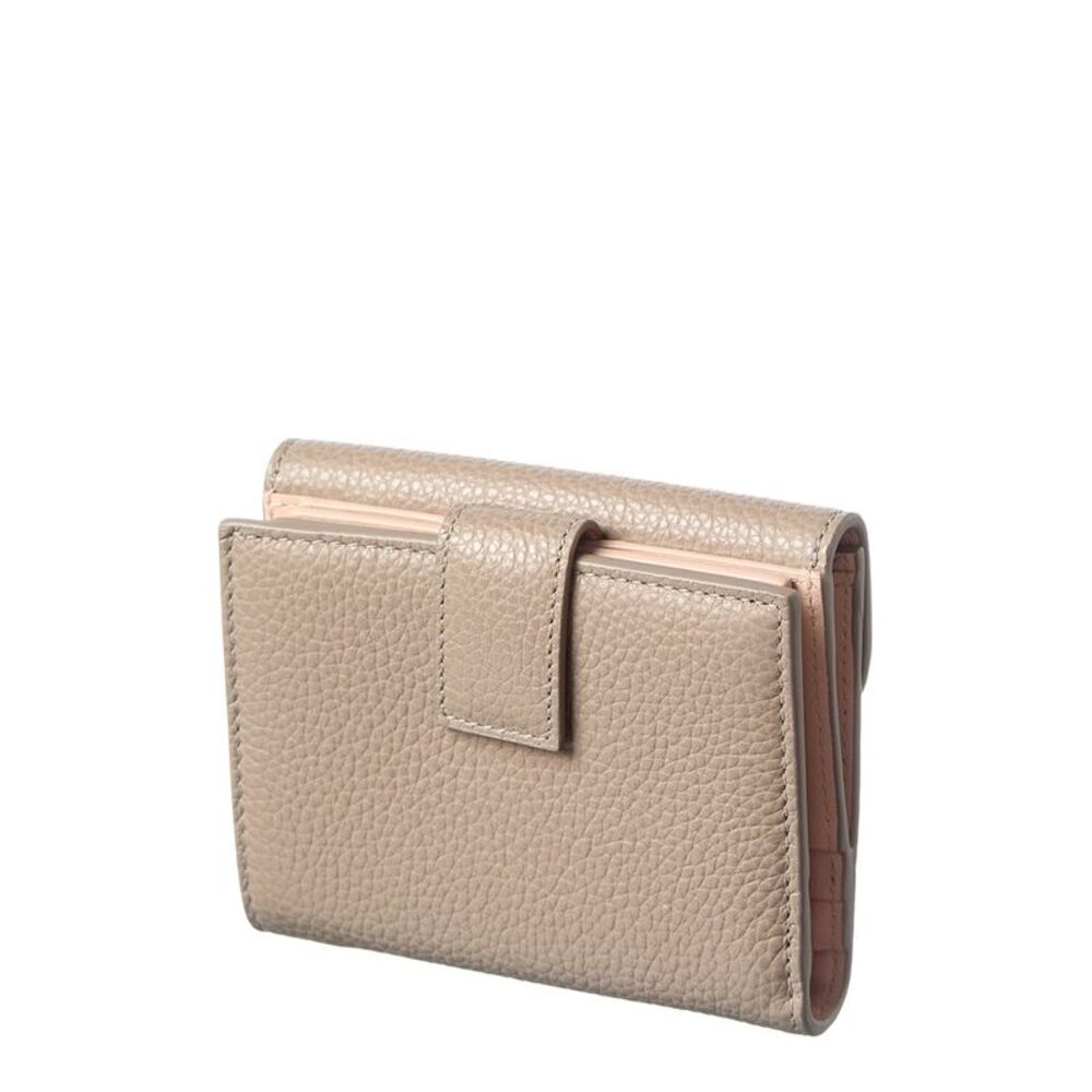 Ferragamo Gancini Leather Card Holder, Grey - Picture 2 of 4